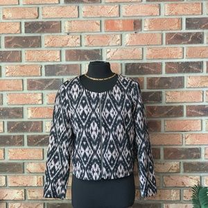 H&M Cropped Ikat Print Jacket